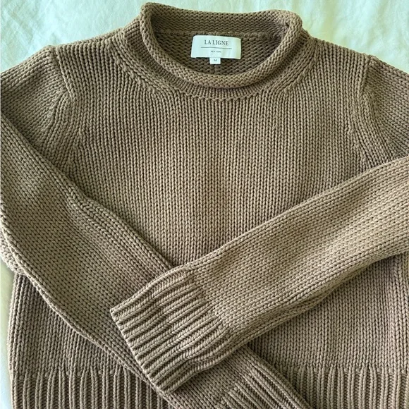 La Ligne Solid Mini Marina Sweater in Brown Size Medium - Picture 5 of 5